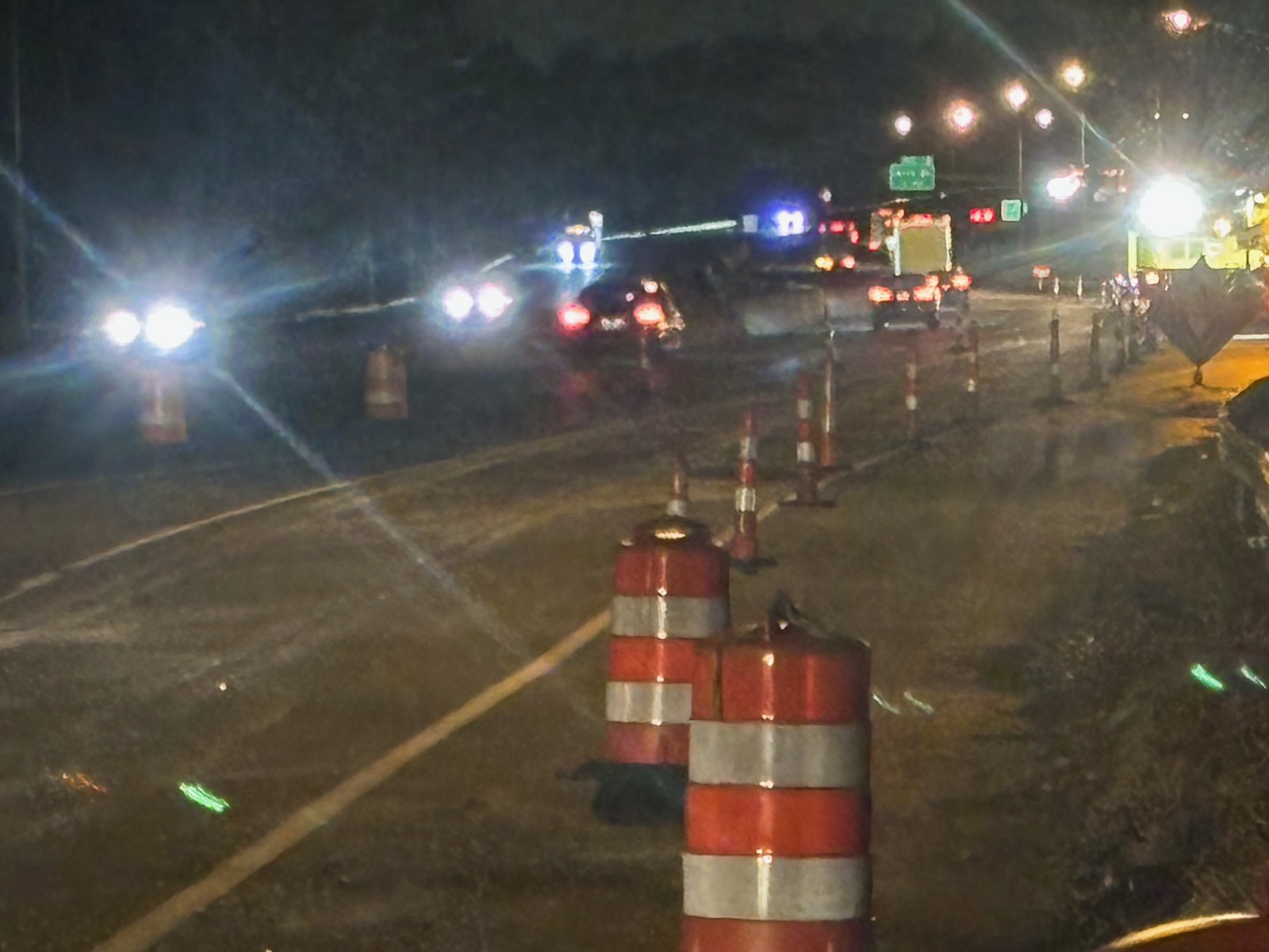 Nighttime roadway work from the Stop & Go field photo collection